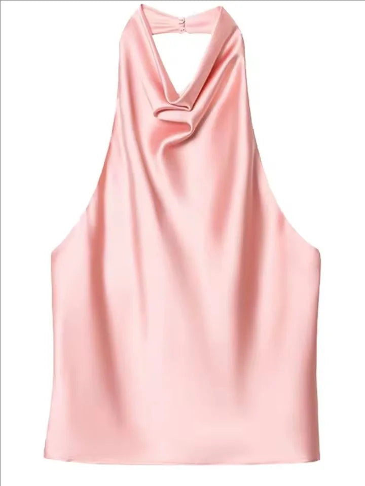 Lorelei Satin Halter Blouse