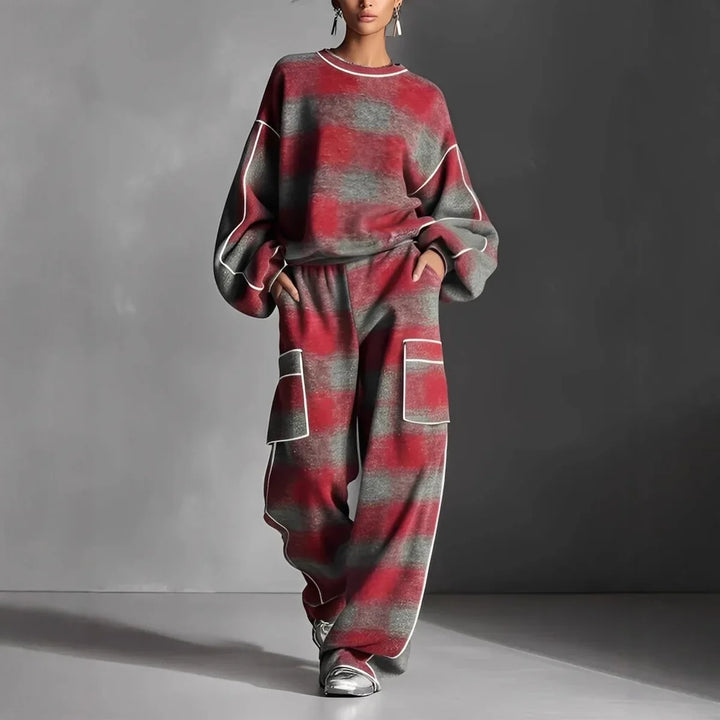 Cara Plaid Loose Two-Piece Set