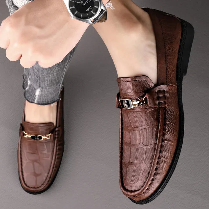 Newport Slip On Leather Moccasins