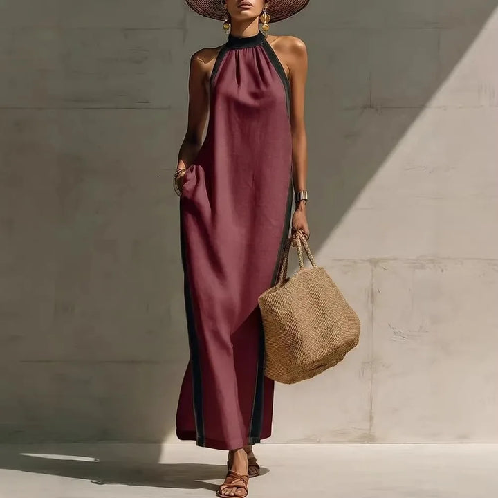 Karen Casual Halter Maxi Dress