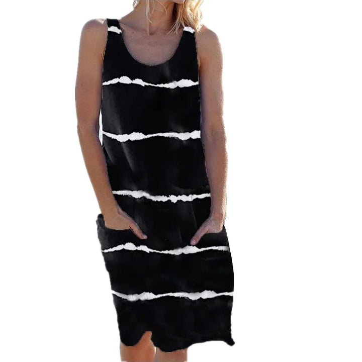 Amara Striped Tank Midi Dress