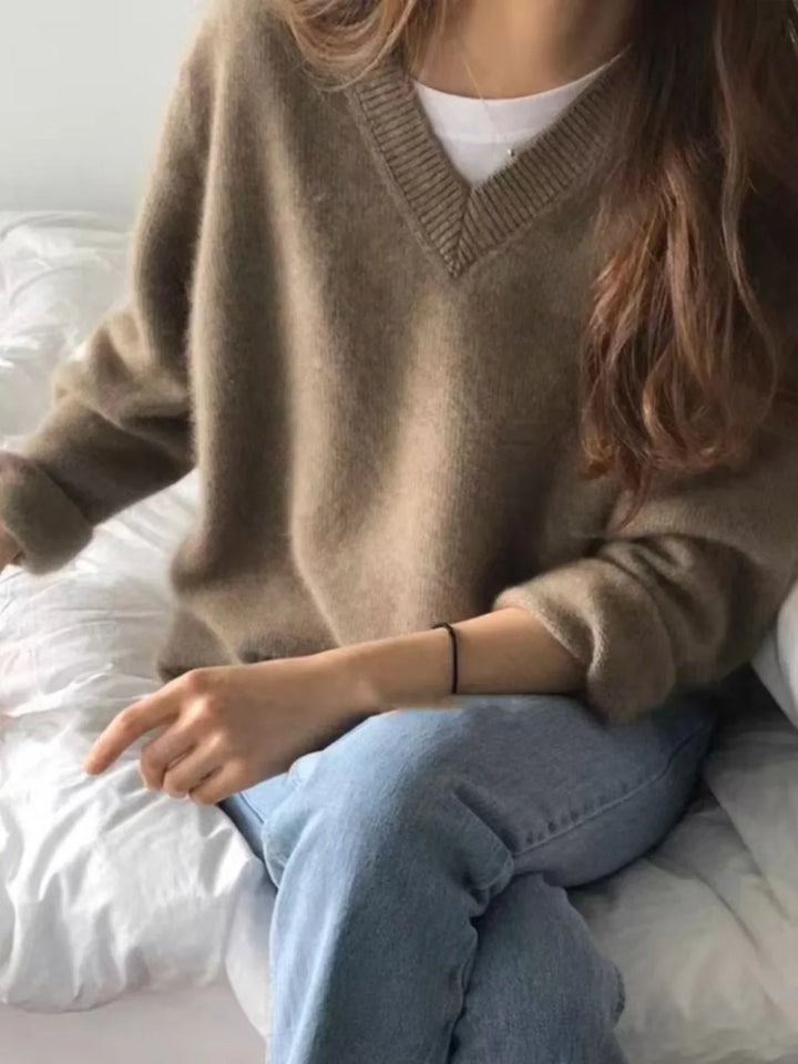 Sabina Casual V-Neck Sweater