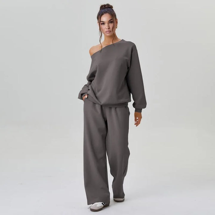 Delphine Off Shoulder Tracksuit Set