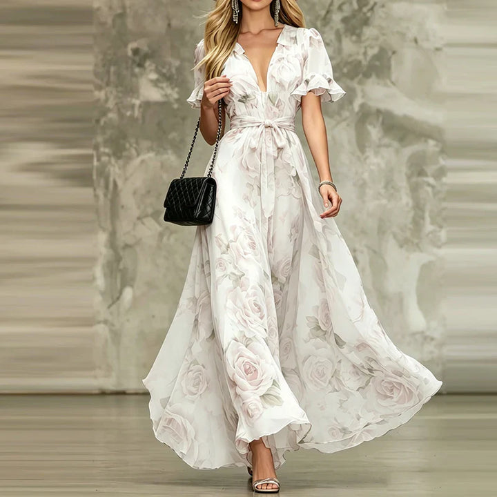 Molly Floral Chiffon Maxi Dress