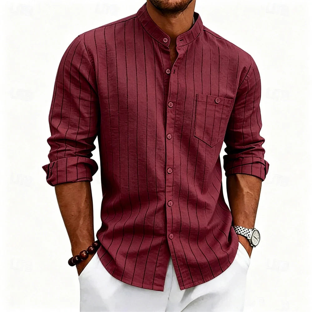 Grayson Breathable Striped Linen Shirt