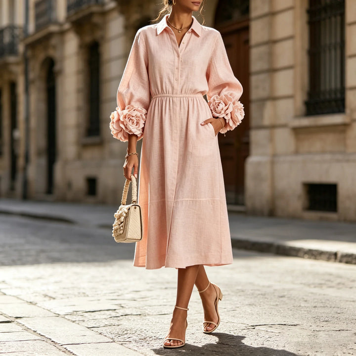 Josephine Floral Cuff Midi Dress