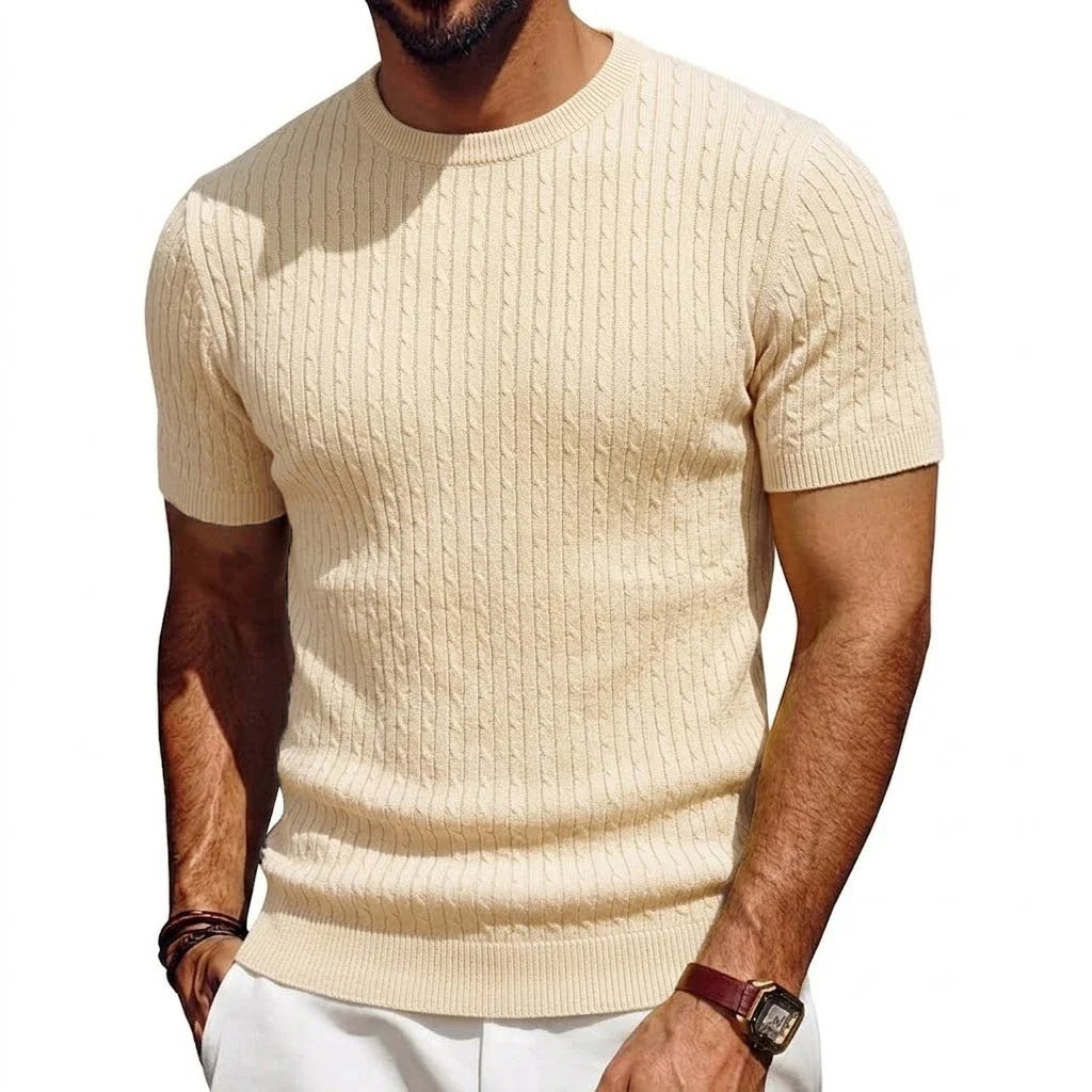 Dravin Textured Knit Crewneck Shirt