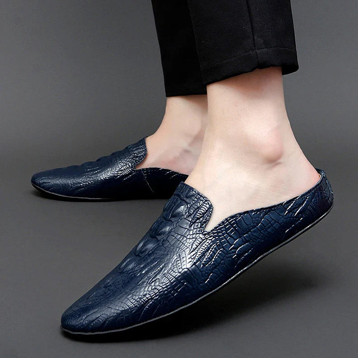 Aaron Crocodile Mule Loafers
