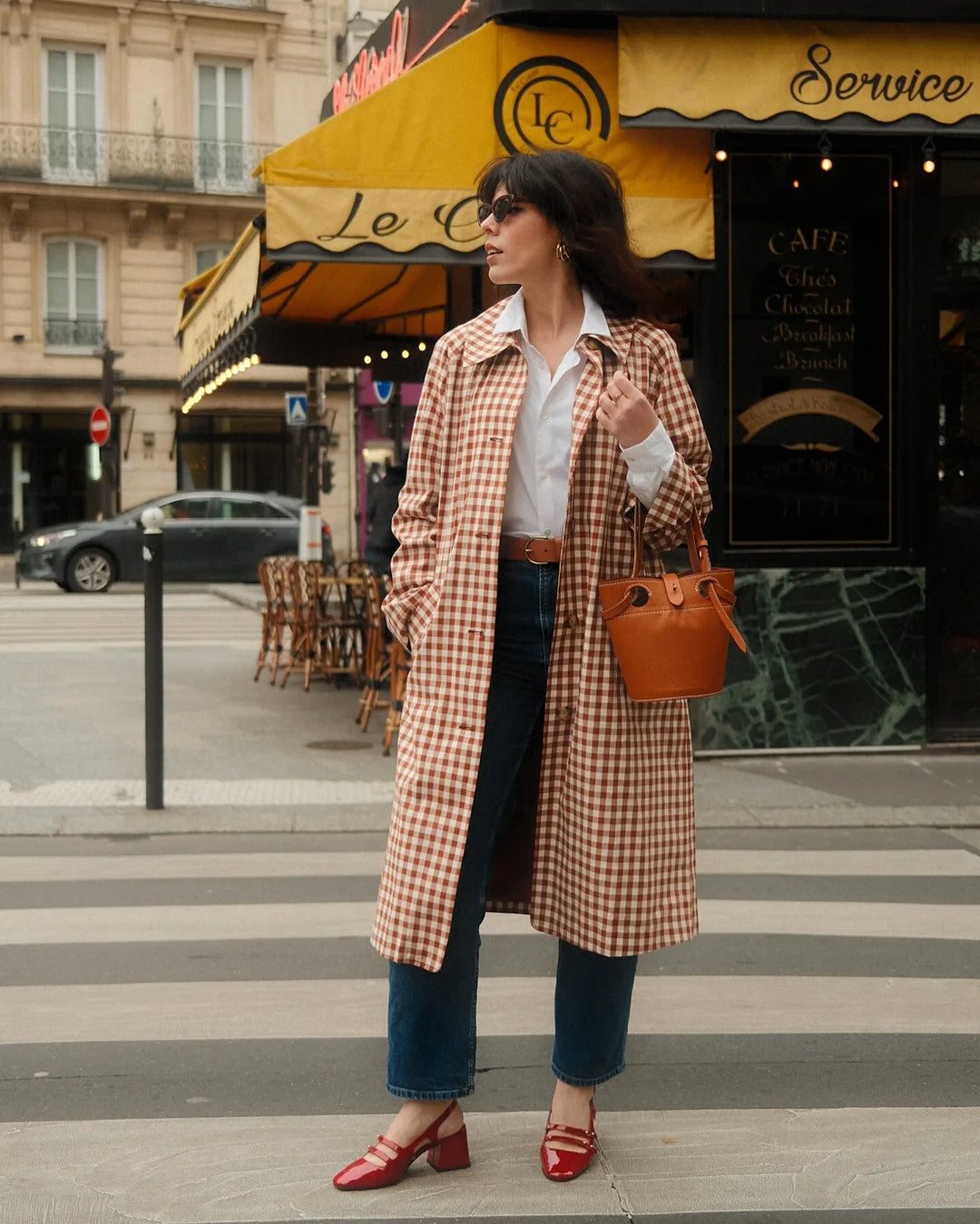 Rosamund Gingham Trench Coat