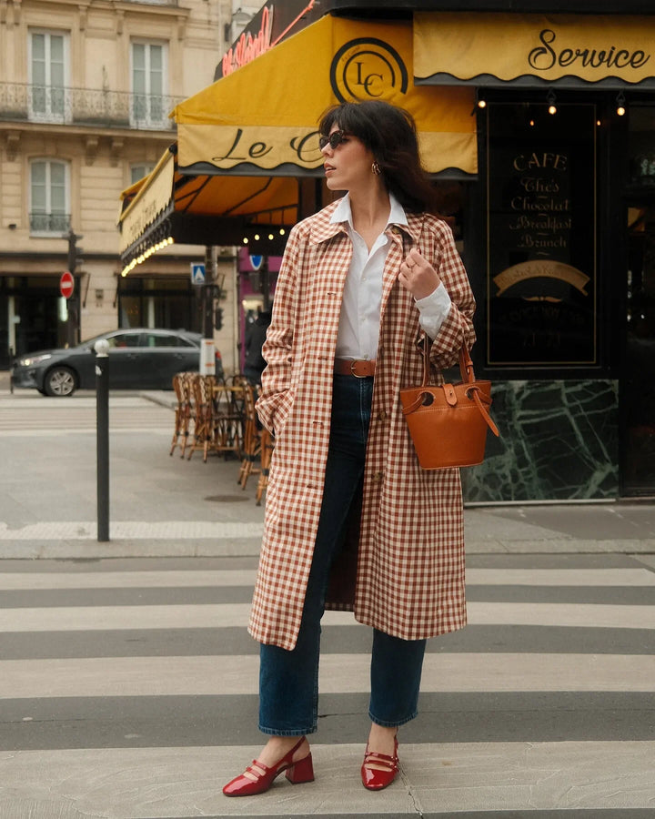 Rosamund Gingham Trench Coat