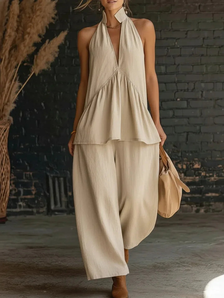 Adelina Sleeveless Wide Leg Set