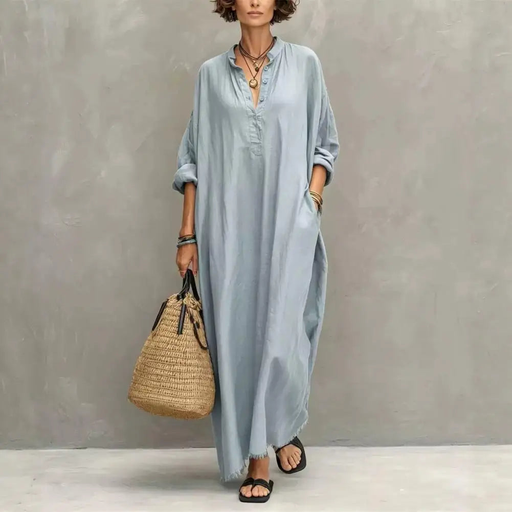 Amie Casual Maxi Shirt Dress