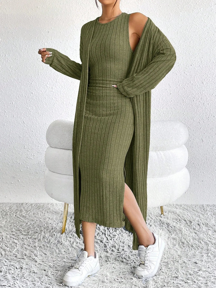 Saoirse Ribbed Sheath Dress Set