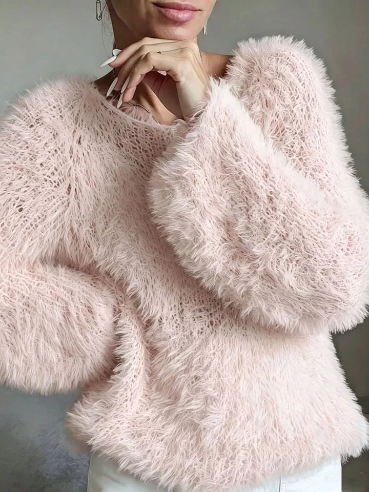 Wilhelmina Fuzzy Knit Sweater