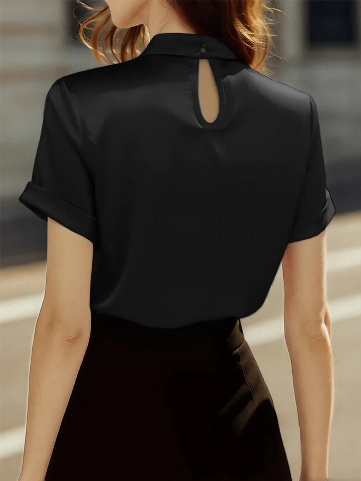 Corvina Short Sleeve Satin Blouse