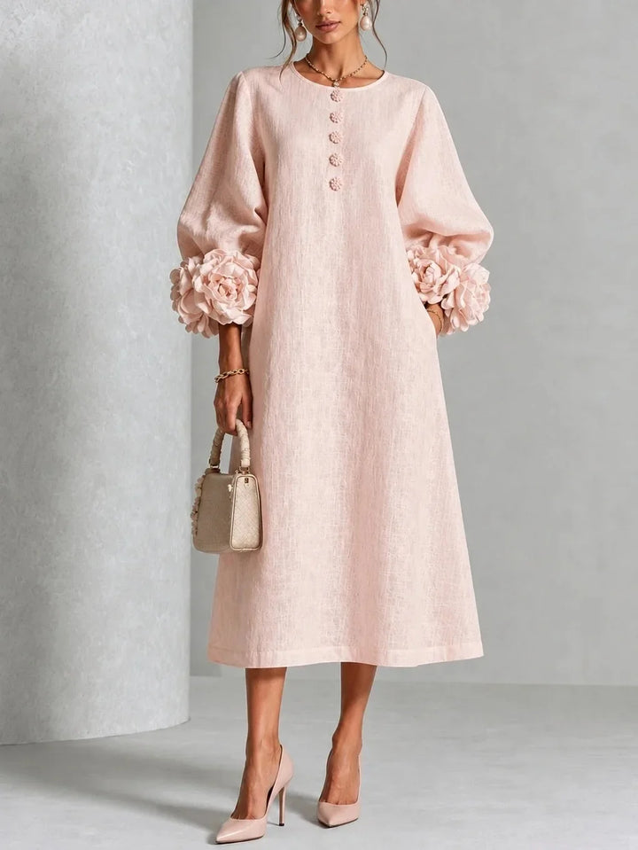 Camila Lantern Sleeve Midi Dress