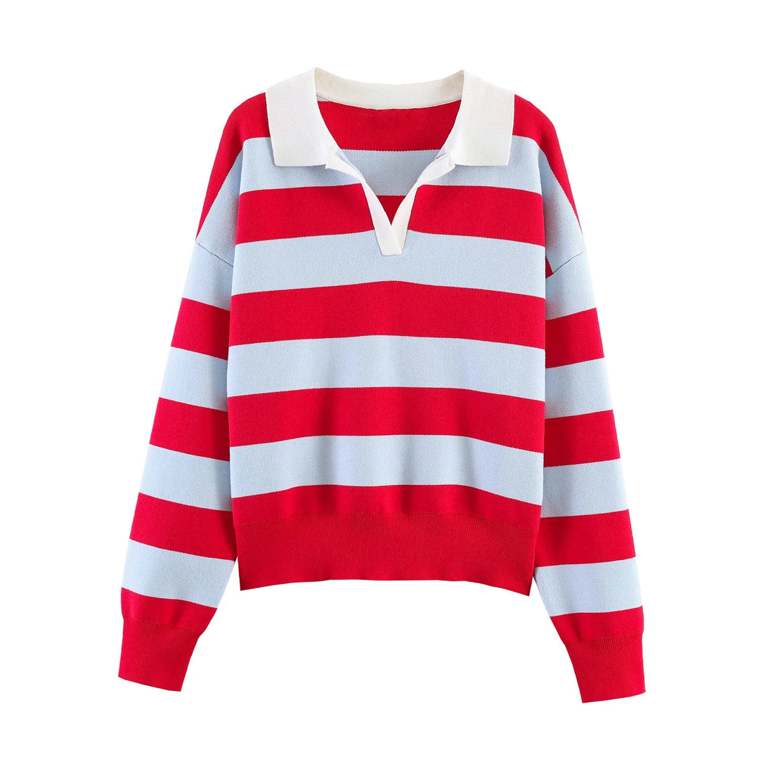 Theodora Johnny Collar Polo Sweater