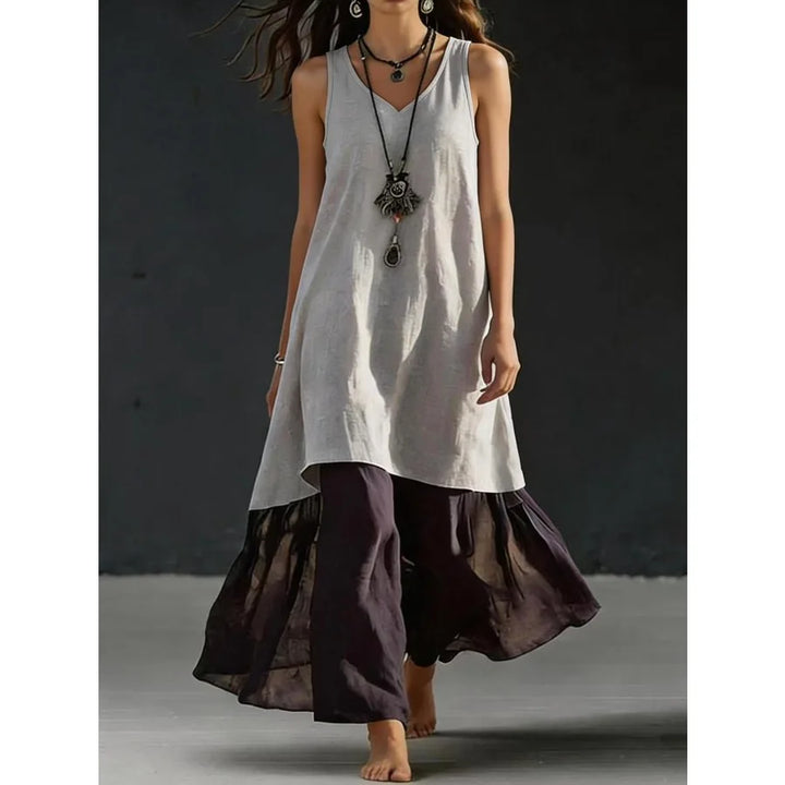 Adelise Layered Hem Maxi Dress