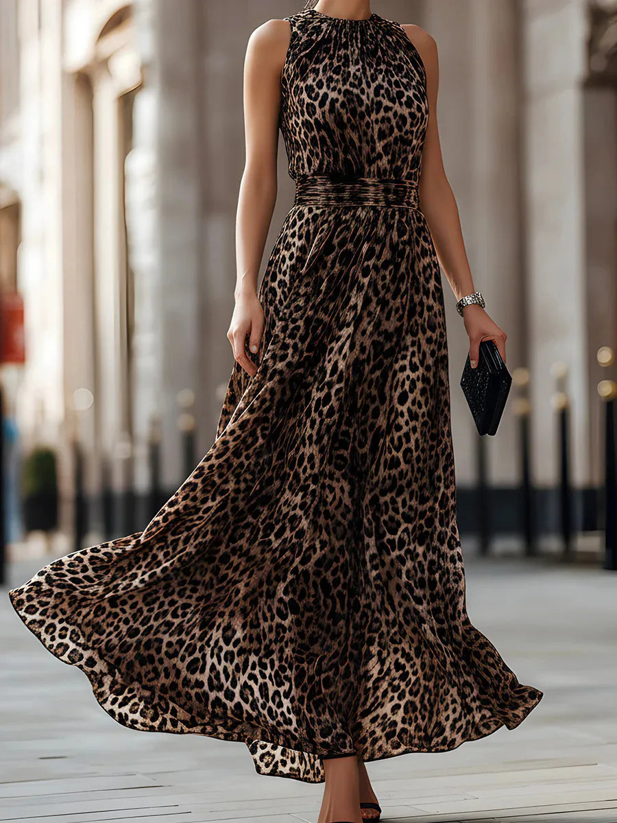Gemma Leopard Flare Dress