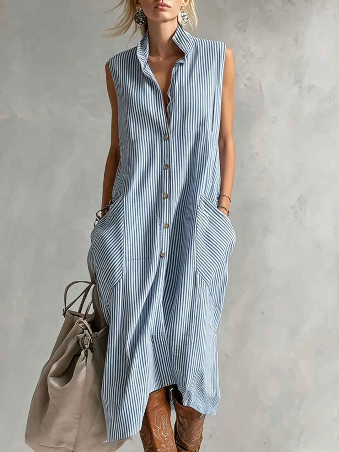 Callie Button Front Mini Dress