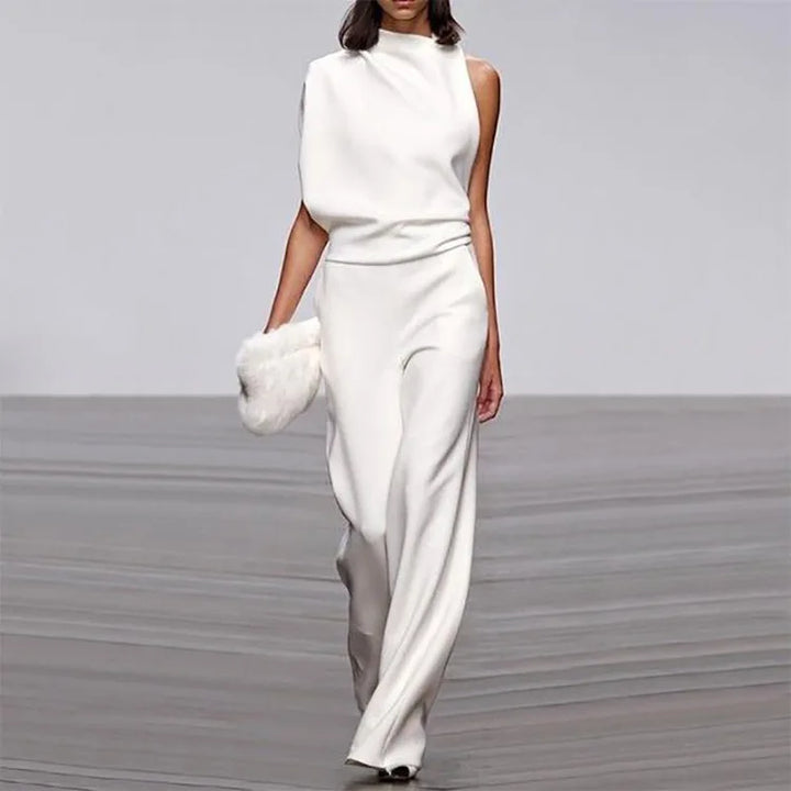 Lyra Draped One-Shoulder Jumpsuit