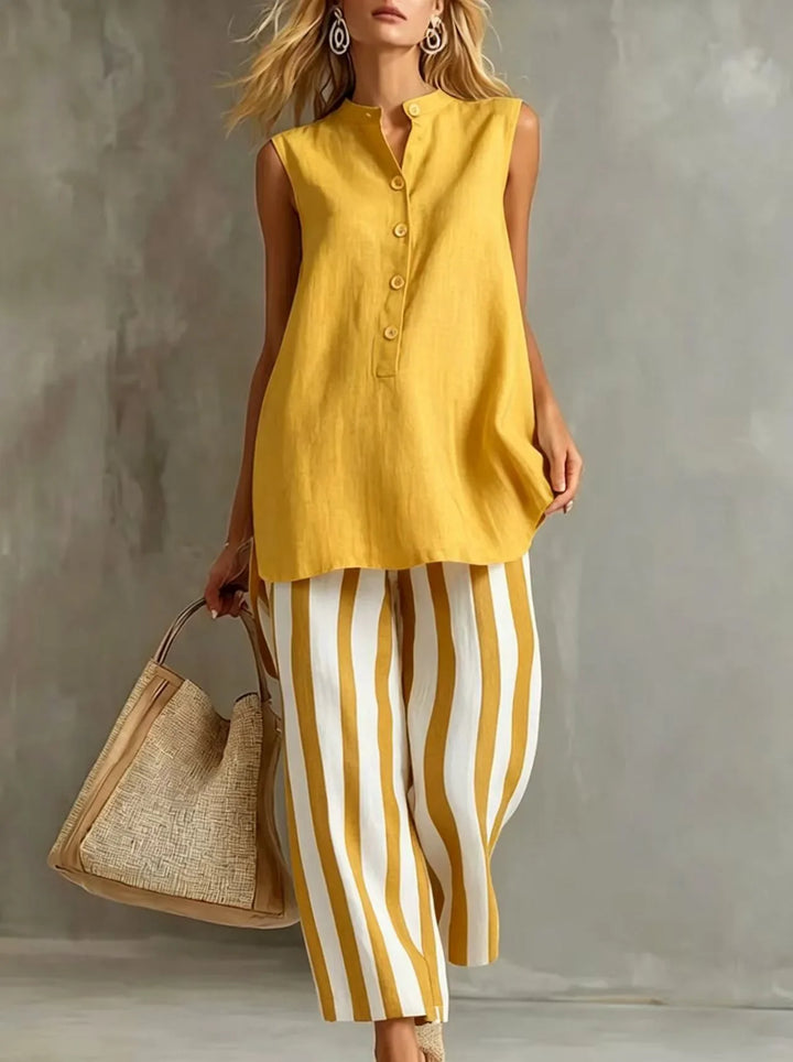 Danna Striped Wide Leg Set