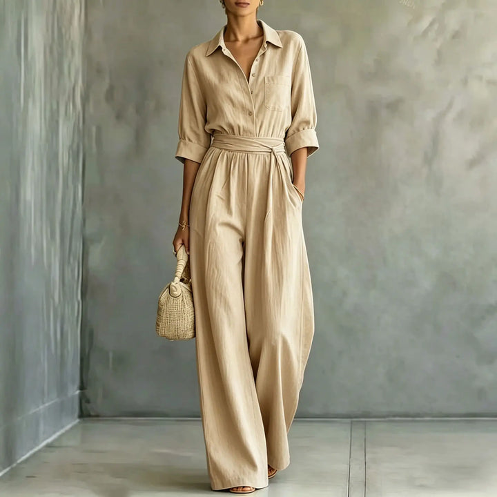 Juliana Casual Wide Leg Jumpsuit