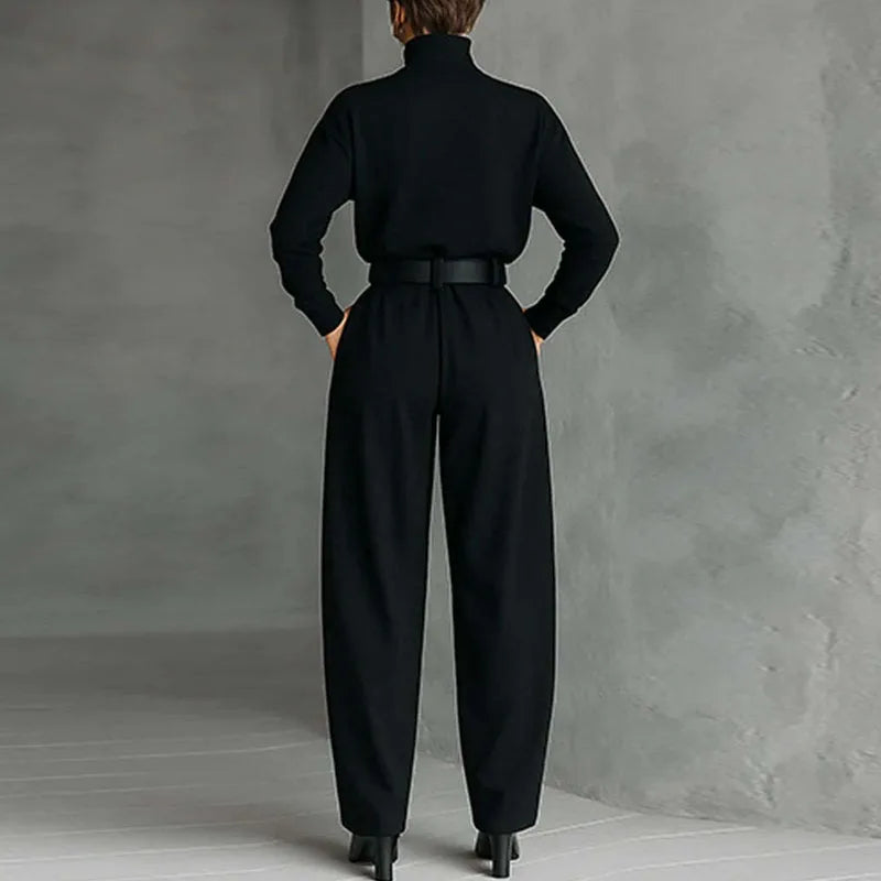 Elena Elegant Turtleneck Pant Set