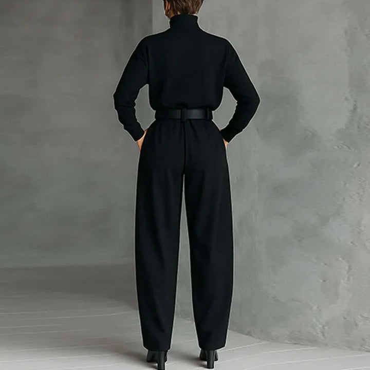 Elena Elegant Turtleneck Pant Set