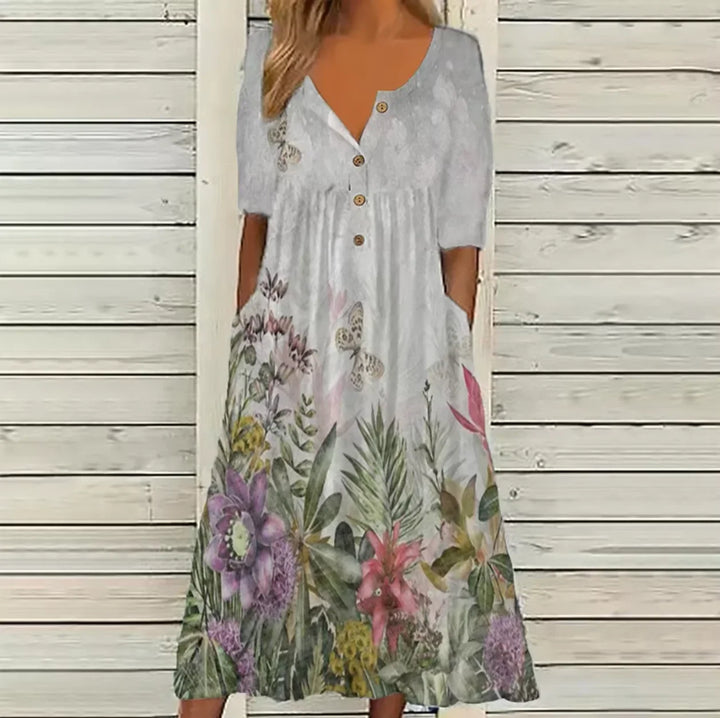 Cadence Floral Print Maxi Dress