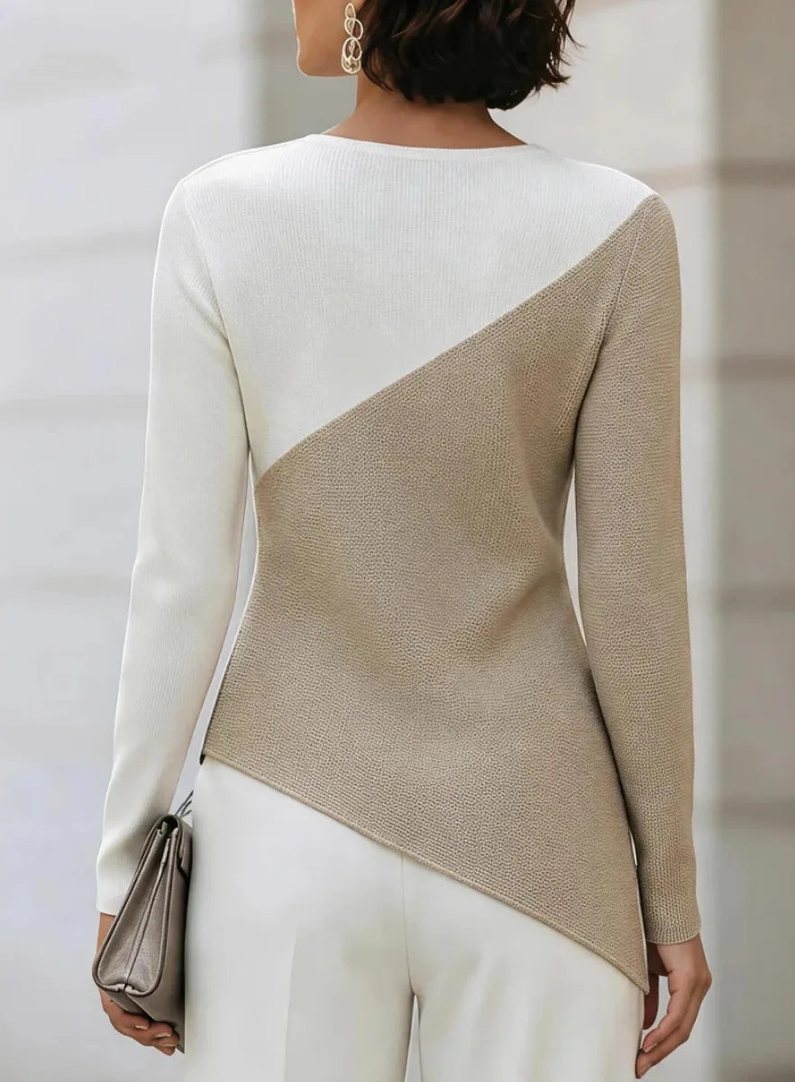 Verona Asymmetric Contrast Top