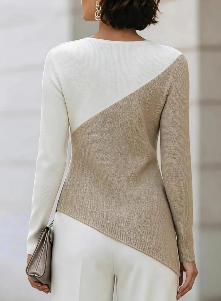 Verona Asymmetric Contrast Top
