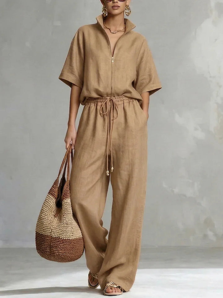 Lunaria Zip Front Trouser Matching Set