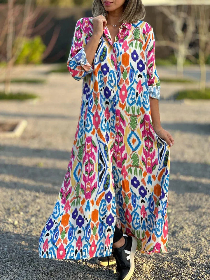 Avaline Relaxed Bohemian Maxi Dress
