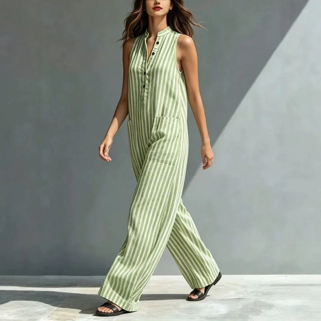 Amelie Striped Wide Leg Jumpsuit