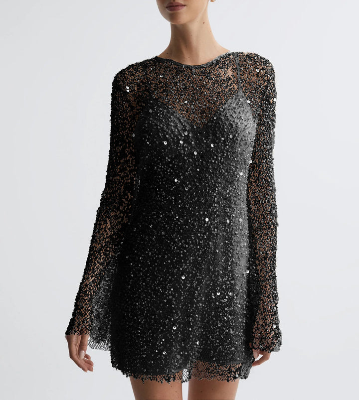 Ingrid Midnight Sequin Mini Dress