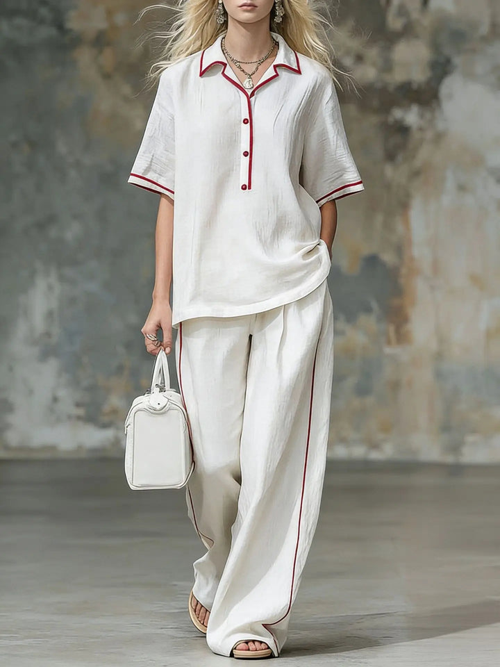 Margaux Relaxed Wide Leg Pant Set