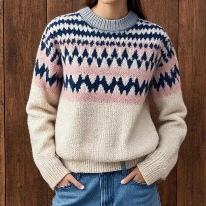 Nadia Fair Isle Crew Neck Sweater
