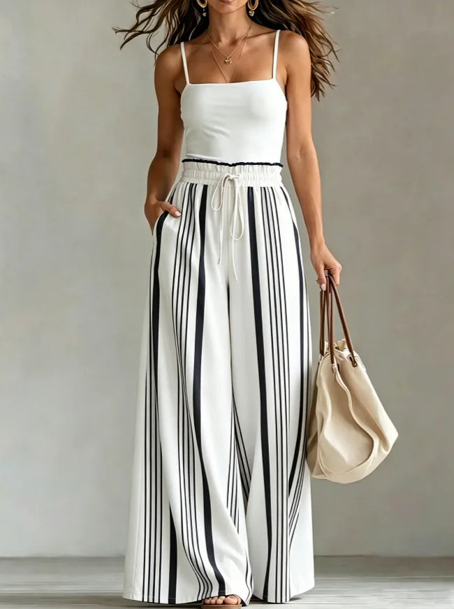 Ava Striped Palazzo Trouser