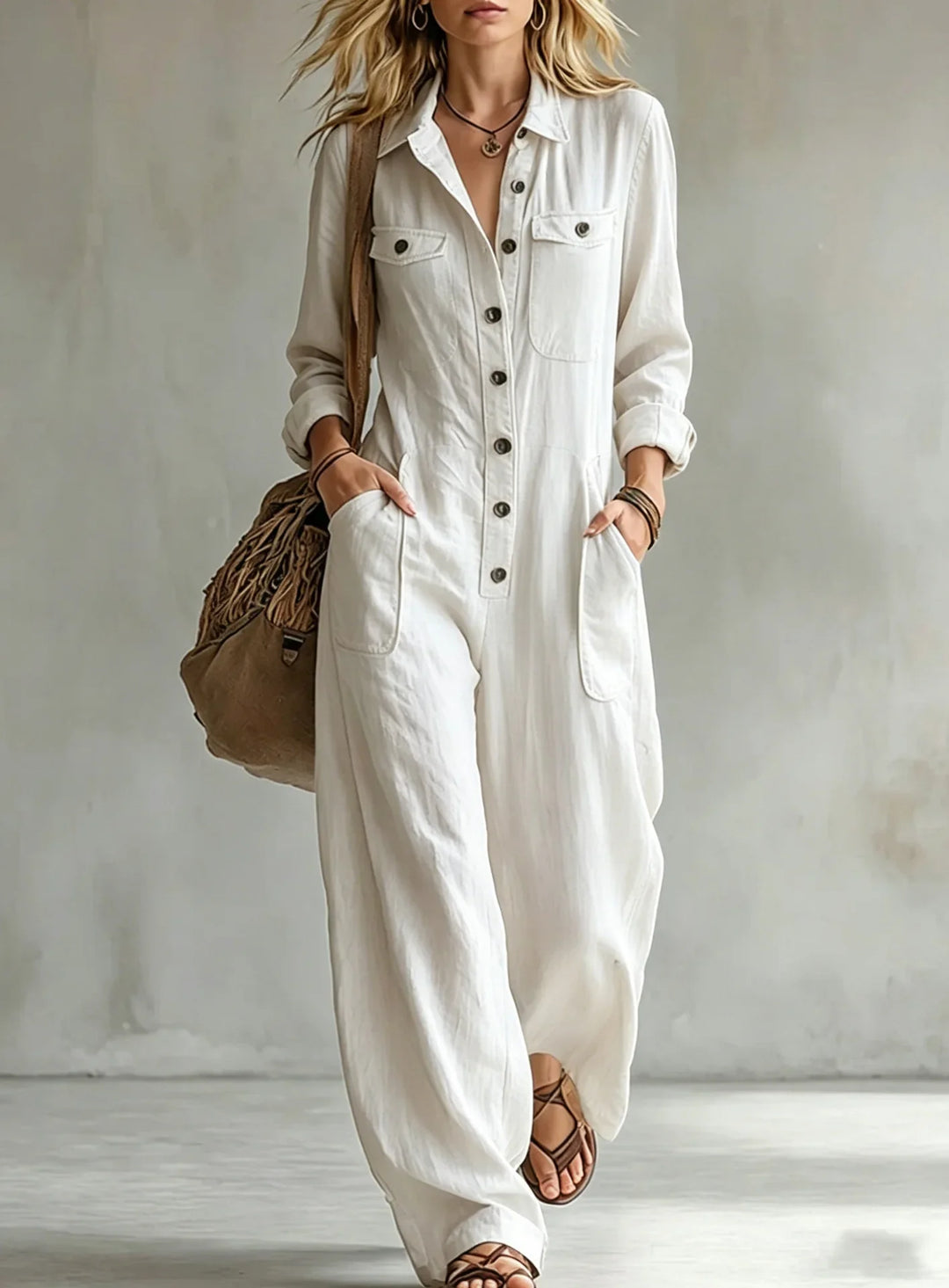 Harlan Wide Leg Utility Jumpsuit