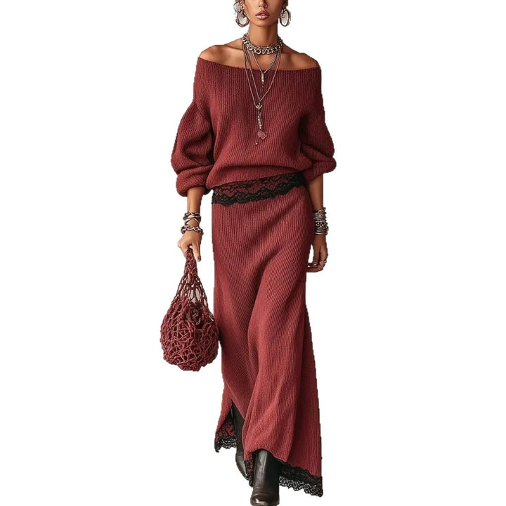 Celestiane Off Shoulder Skirt Set