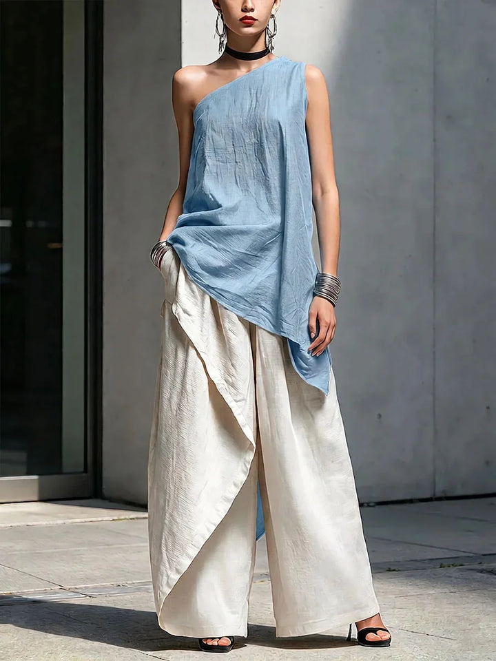 Chiara Asymmetrical One-Shoulder Set