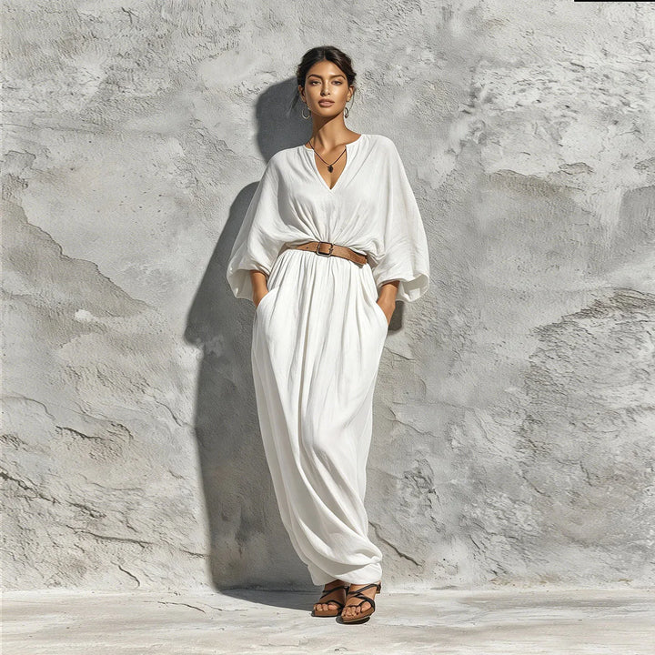 Maya Adjustable Waist Long Dress