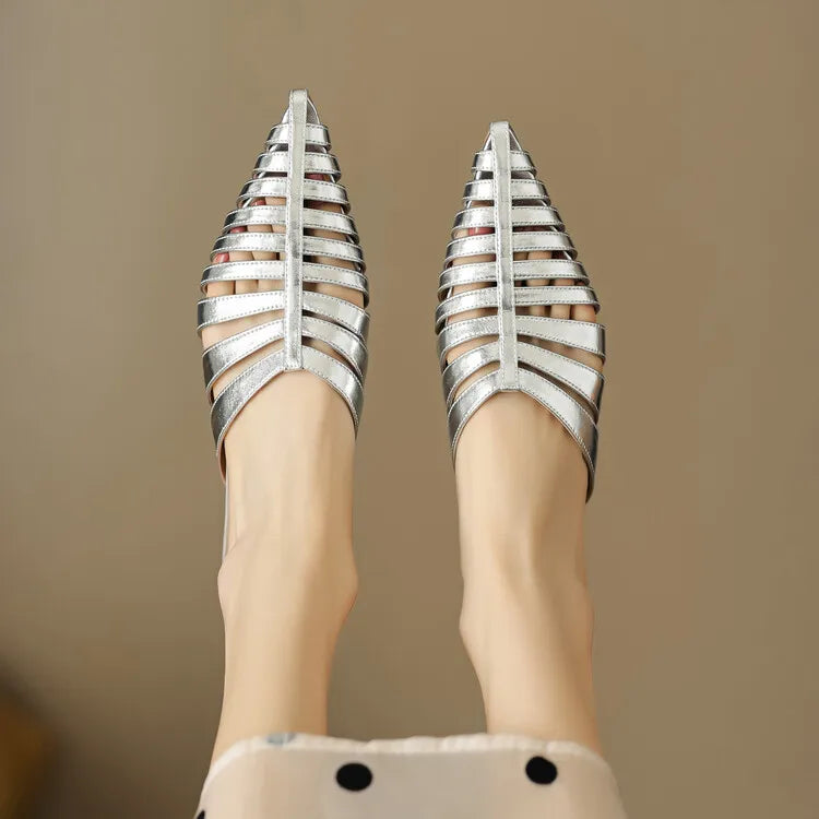Rafaelle Woven Pointed Mules