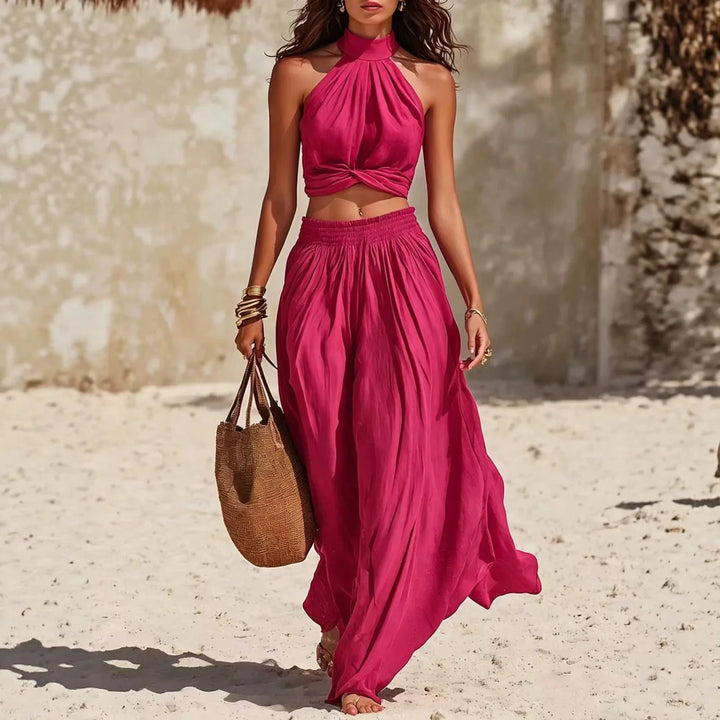 Roselle Flowing Sleeveless Maxi Skirt Set