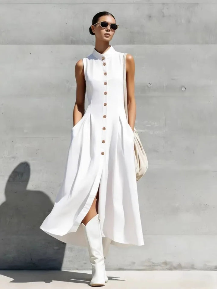 Miralisse Flowy Button Midi Dress