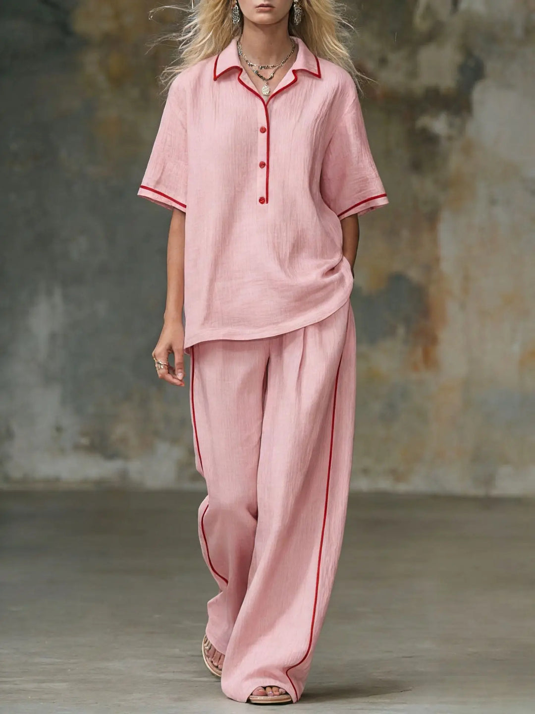 Margaux Relaxed Wide Leg Pant Set