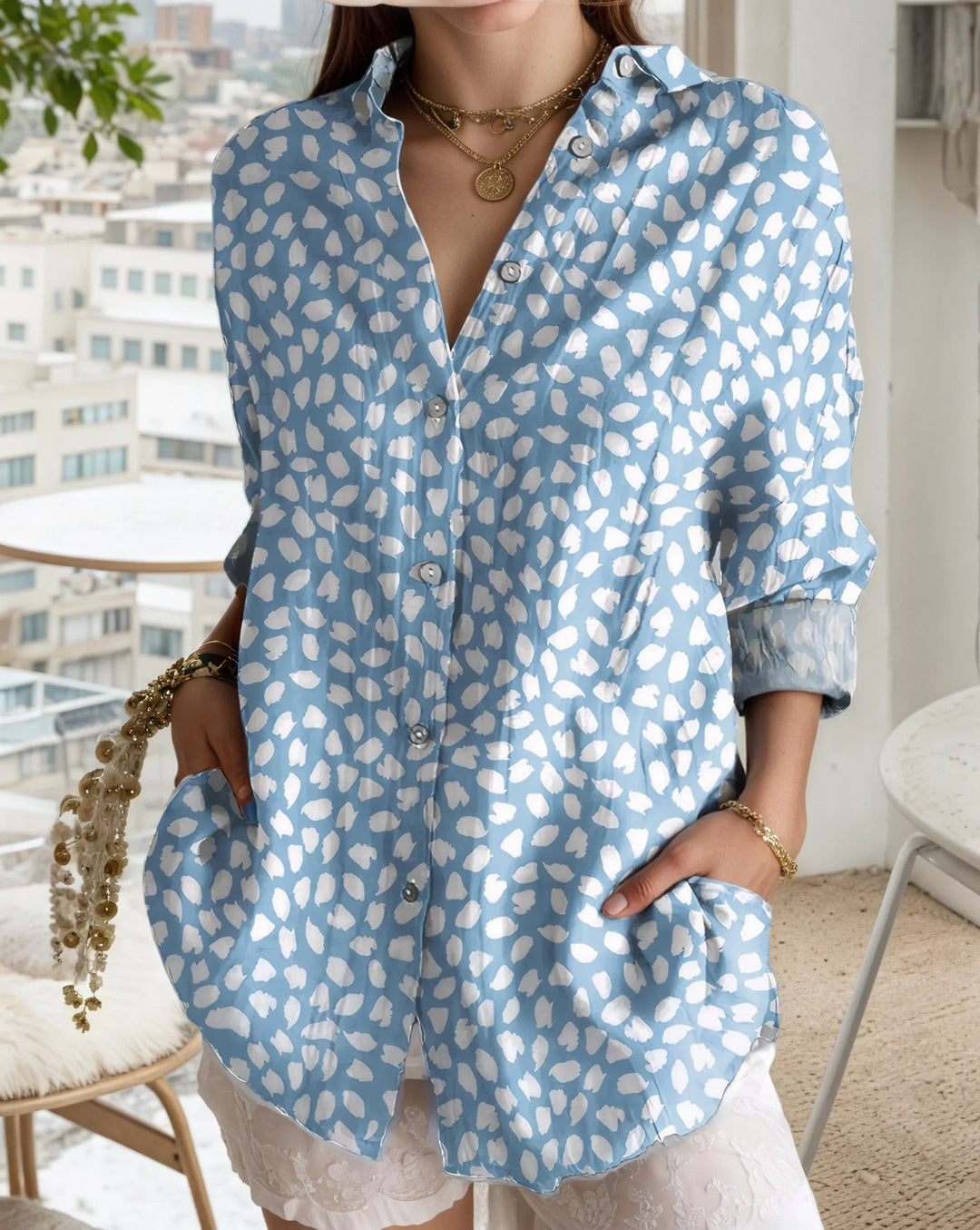 Noelle V Neck Floral Blouse