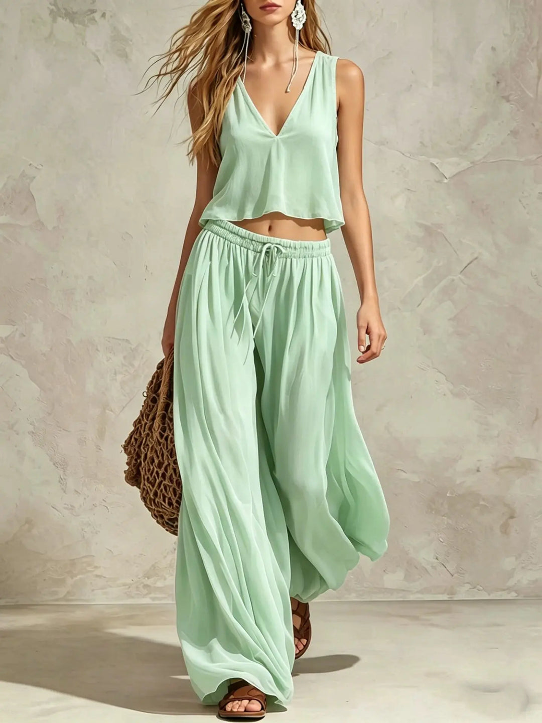 Tina Wide Leg Two Piece Set