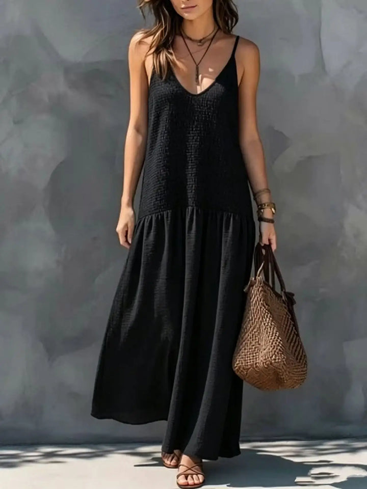 Avienne Sophisticated Boho Maxi Dress